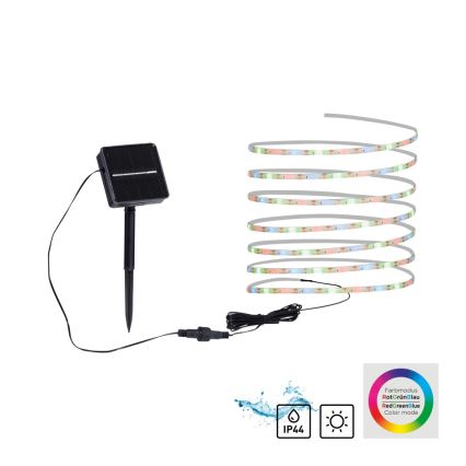 JUST LIGHT. 19971-18 - LED-RGB-Solarstreifen TEANIA LED/3,7V 5 m 1200 mAh IP44 schwarz