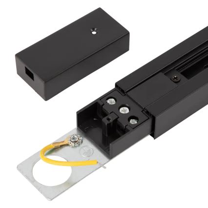Einphasiges Stromschienensystem 1 m schwarz