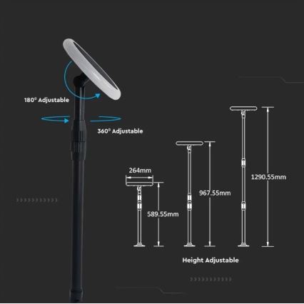 Einstellbare LED-Solarleuchte GARDEN LED/8W/5V 60-129 cm 4000K IP65