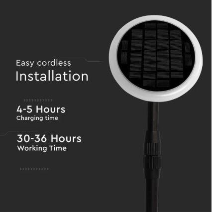 Einstellbare LED-Solarleuchte GARDEN LED/8W/5V 60-129 cm 4000K IP65
