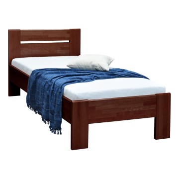 Einzelbett AMBER 90x200 cm dunkler Nussbaum