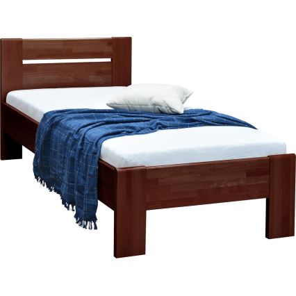 Einzelbett AMBER 90x200 cm dunkler Nussbaum