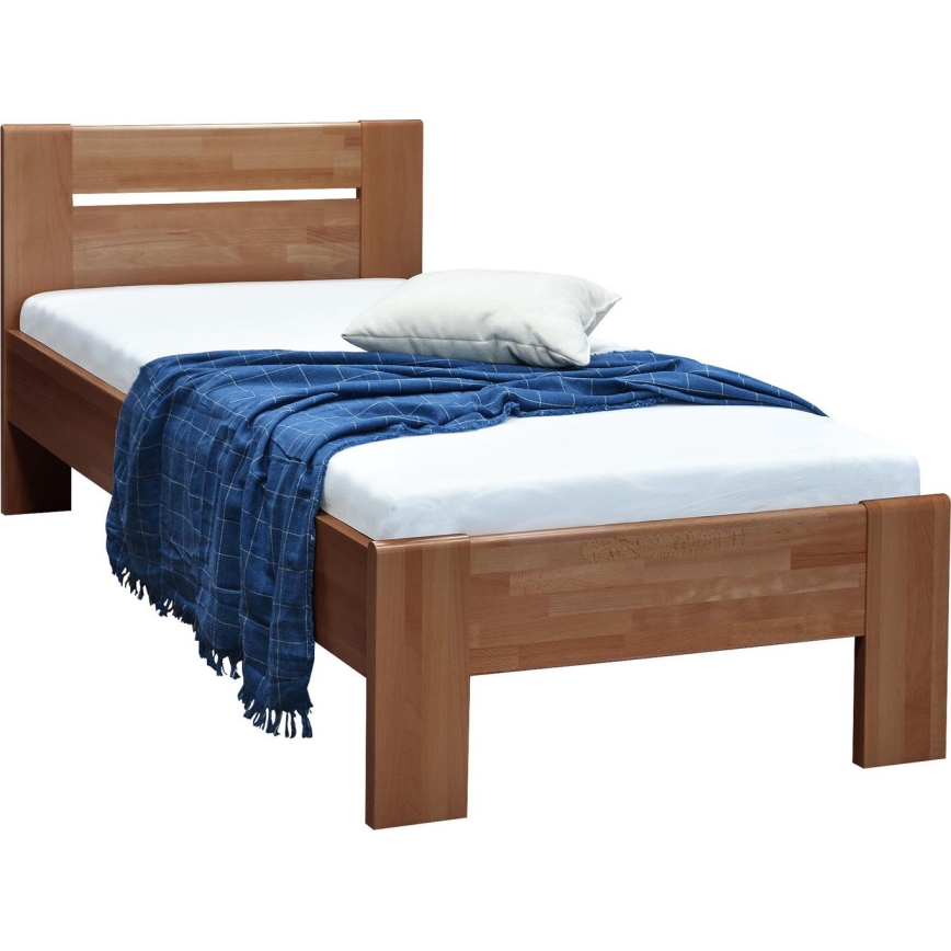 Einzelbett AMBER 90x200 cm, pflaumenfarben