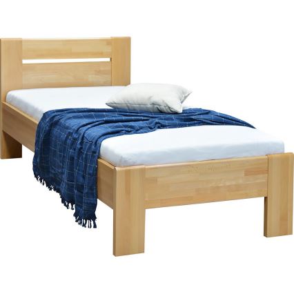 Einzelbett aus Massivholz AMBER 90x200 cm Buche