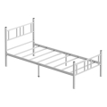 Einzelbett aus Metall PIRON 90x200 cm, weiß, Tragfähigkeit 120 kg