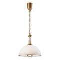 Einziehbarer Kronleuchter CHIARA 1xE27/60W/230V beige/Buche