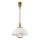 Einziehbarer Kronleuchter RAMONA 1xE27/60W/230V Beige/Braun/Kiefer