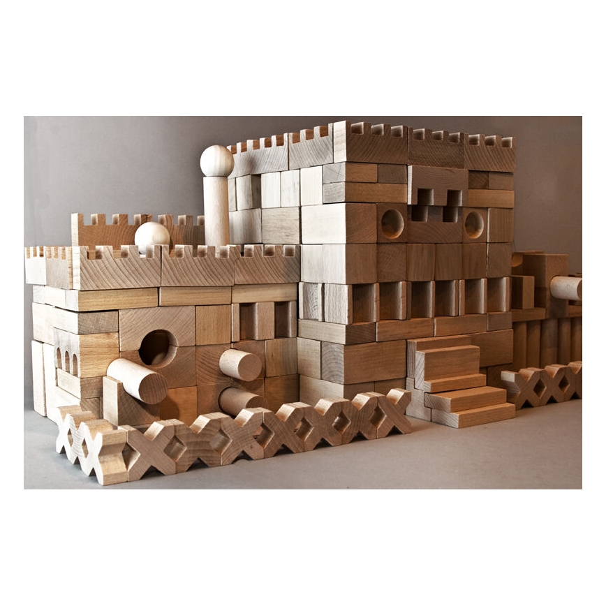EkoToys - Holzklötze natürlich 220 Stk.
