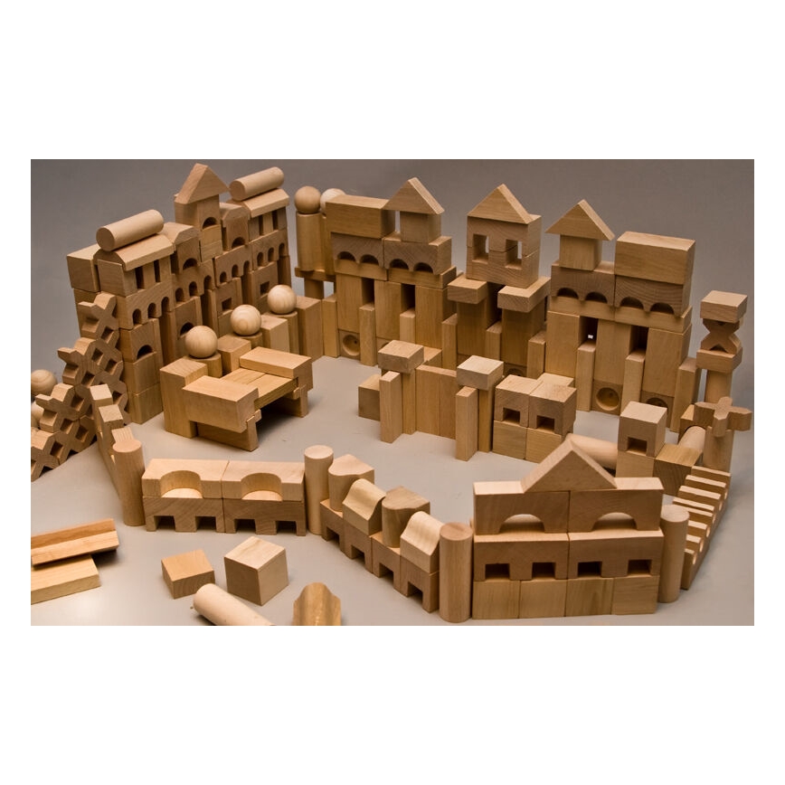 EkoToys - Holzklötze natürlich 220 Stk.