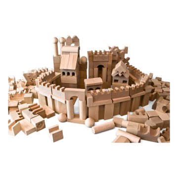 EkoToys - Natürliche Holzbausteine 220 Stück
