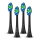 ELDONEX ETB-0002-BK - 4er-Set Ersatzbürstenköpfe SENSITIVE für SonicPro-Schallzahnbürste, schwarz