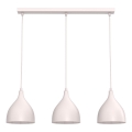 Elegante Pendelleuchte NOAK CLASSIC, 3xE27/15W/230V, cremefarben