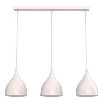 Elegante Pendelleuchte NOAK CLASSIC, 3xE27/15W/230V, cremefarben