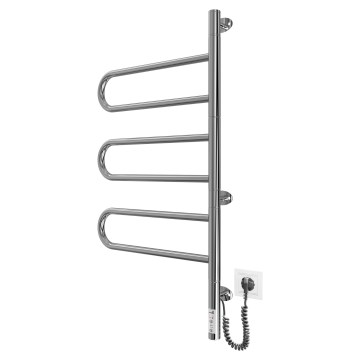 Elektr. drehbarer Handtuchtrockner TRISTAR 80W/230V 80x44,5 cm IP44 Edelstahl/polierter Chrom