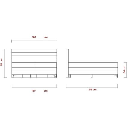 Elektrisch verstellbares Polsterbett mit Matratzen MILA 160x200 cm grau
