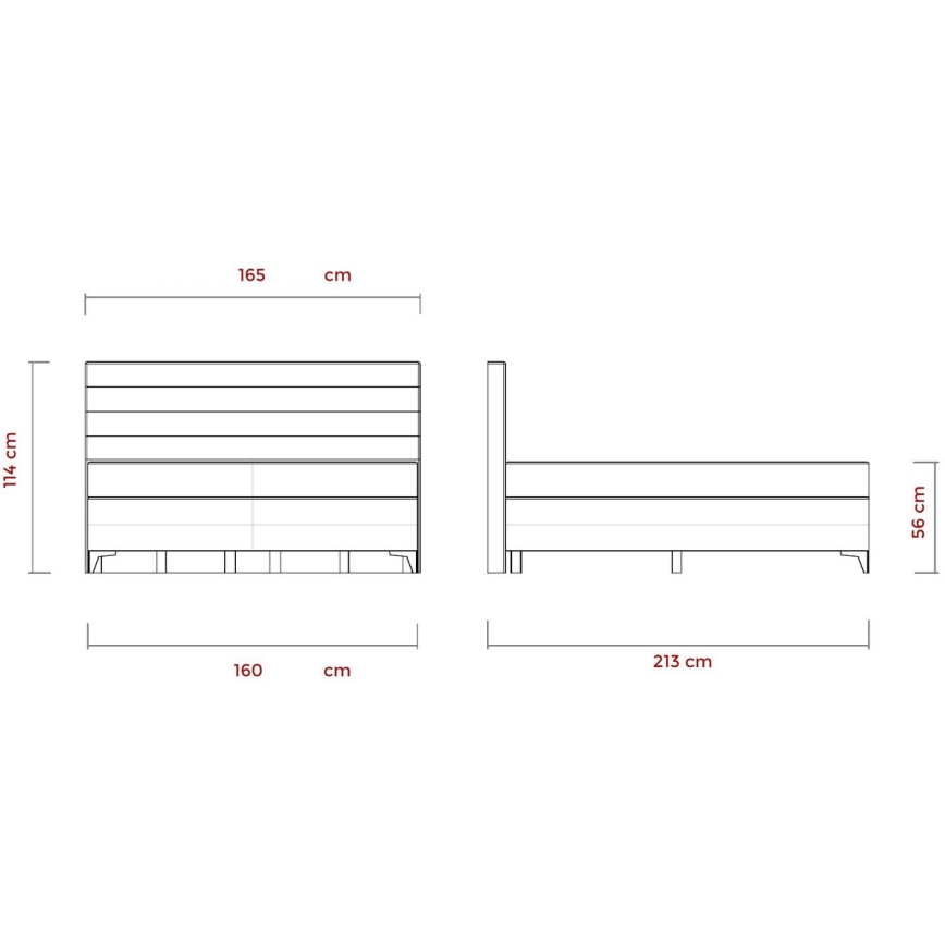 Elektrisch verstellbares Polsterbett mit Matratzen MILA 160x200 cm grau
