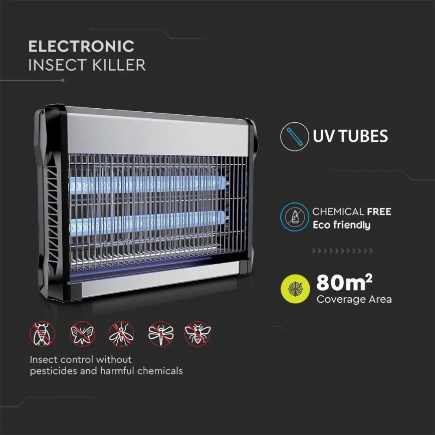 Elektronische Insektenfalle 2x10W/230V 80 m²