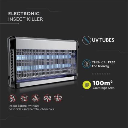Elektrischer Insektenfänger 2x15W/230V für 100 m²