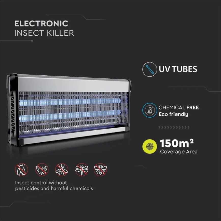 Elektronische Insektenfalle 2x20W/230V 150 m²