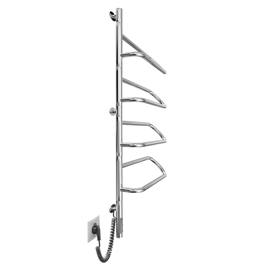 Elektrischer, drehbarer Handtuchwärmer ELECTRA 120W/230V 102,5x47,5 cm Edelstahl/Chrom, links