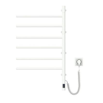 Elektrischer drehbarer Handtuchwärmer mit Thermostat ARABESQUE 105W  80x49 cm  weiß