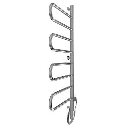 Elektrischer schwenkbarer Handtuchheizkörper TRISTAR 105W/230V 102,5x44,5cm IP44 Edelstahl/glänzender Chrom