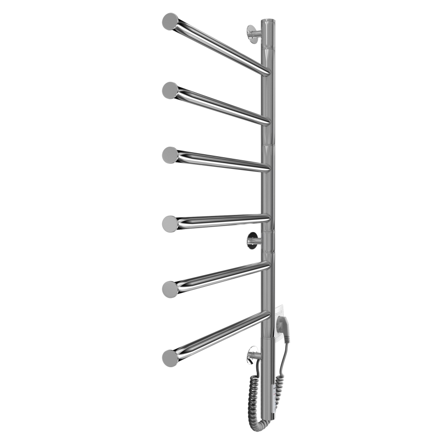 Elektrischer drehbarer Handtuchwärmer VEER 80W/230V 80x44,5 cm Edelstahl/Hochglanzchrom