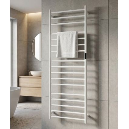 Elektrischer Handtuchheizkörper 60x168 cm 285W Edelstahl/Weiß
