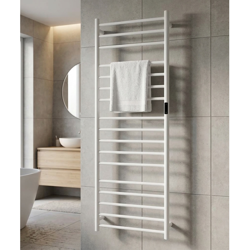 Elektrischer Handtuchheizkörper 60x168 cm 285W Edelstahl/Weiß