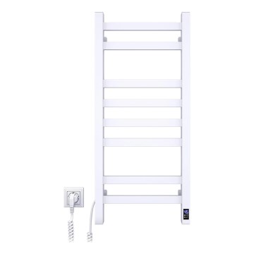 Elektrischer Handtuchheizkörper mit Thermostat AVANGARD, 105 W, 80 × 36 cm, weiß, links