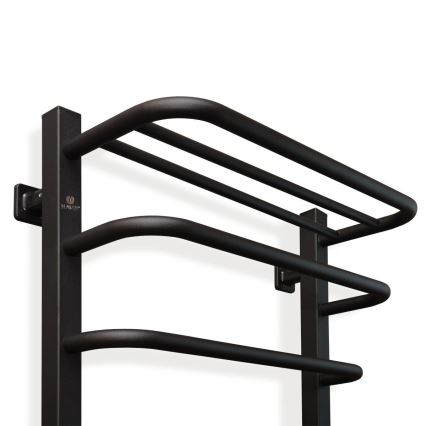 Elektrischer Handtuchheizkörper mit Thermostat FORTIS 155W 80x48 cm, schwarz, rechts