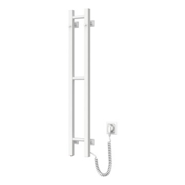Elektrischer Handtuchheizkörper SILOUETTE 187 W/230 V, 101,1 cm, IP44, weiß, rechtsseitig, eckig