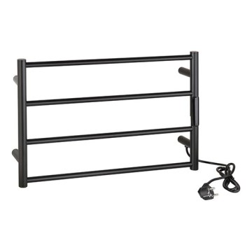Elektrischer Handtuchwärmer 56x37 63W Edelstahl/Schwarz
