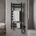 Elektrischer Handtuchwärmer mit Thermostat AVANGARD 105 W, 80 × 36 cm, Schwarz, links