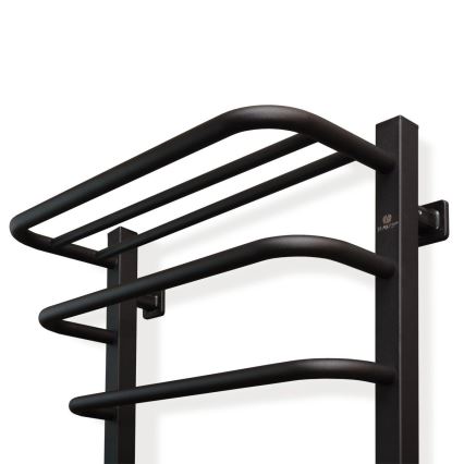 Elektrischer Handtuchwärmer mit Thermostat FORTIS 155W 80x48 cm IP44 schwarz rechts