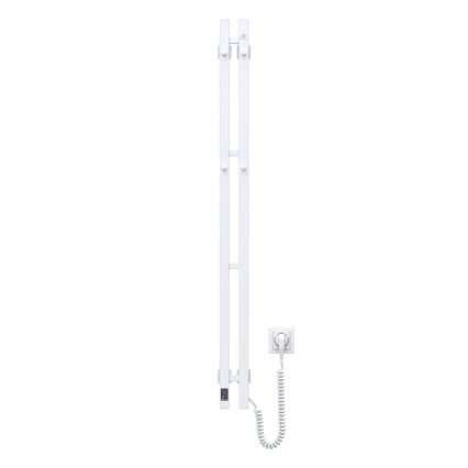 Elektrischer Handtuchwärmer mit Thermostat SILOUETTE 70W 120x9 cm weiß rechts