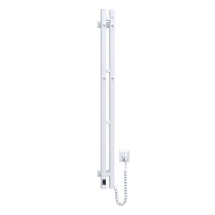 Elektrischer Handtuchwärmer mit Thermostat SILOUETTE 70W 120x9 cm weiß rechts