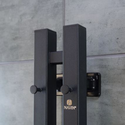 Elektrischer Handtuchwärmer SILOUETTE mit Thermostat, 106 W, 150 x 9 cm, schwarz, rechts