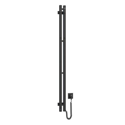 Elektrischer Handtuchwärmer SILOUETTE mit Thermostat, 106 W, 150 x 9 cm, schwarz, rechts
