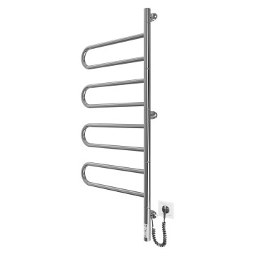 Elektrischer schwenkbarer Handtuchheizkörper TRISTAR 105W/230V 102,5x44,5cm IP44 Edelstahl/glänzender Chrom