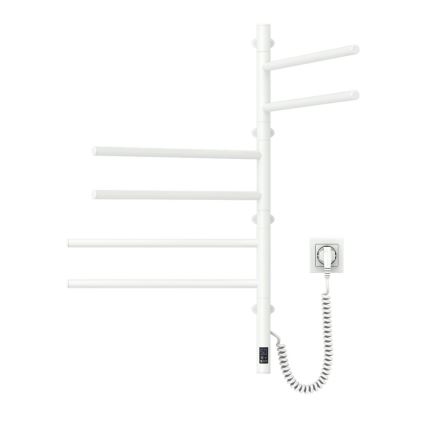 Elektrischer schwenkbarer Handtuchwärmer mit Thermostat ARABESQUE 105W 80x49 cm weiß