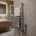 Elektrischer schwenkbarer Handtuchwärmer TRISTAR 75W/230V 62,5x44,5 cm IP44 Edelstahl/glänzender Chrom