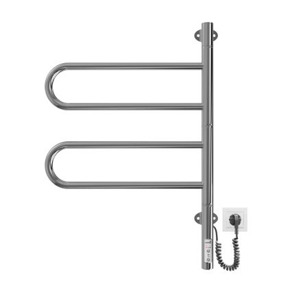 Elektrischer schwenkbarer Handtuchwärmer TRISTAR 75W/230V 62,5x44,5 cm IP44 Edelstahl/glänzender Chrom