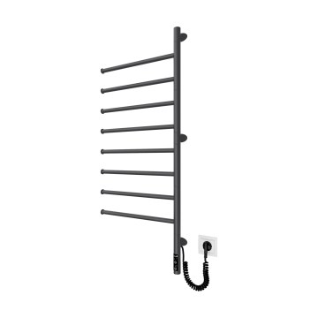 Elektrischer schwenkbarer Handtuchwärmer VEER 95W/230V 100x44,5 cm Edelstahl/Schwarz