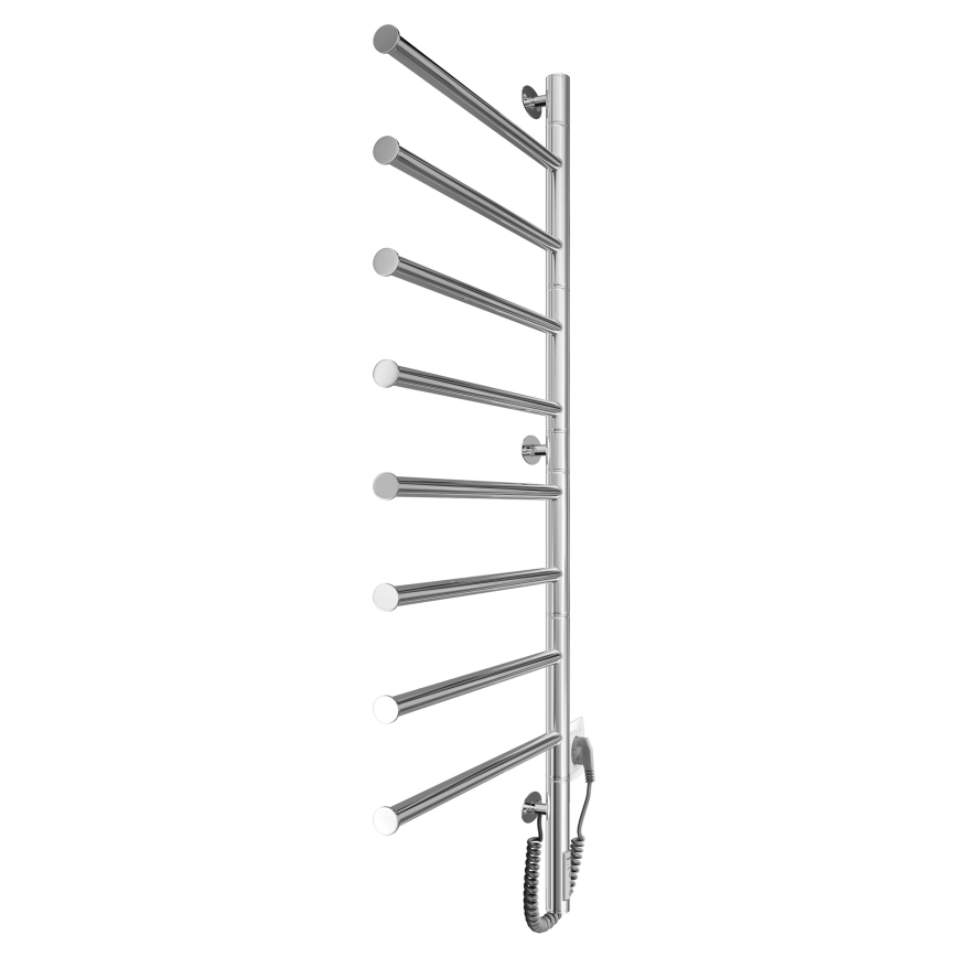 Elektrischer schwenkbarer Handtuchwärmer VEER 95W/230V 102,5x44,5 cm Edelstahl/hochglänzender Chrom