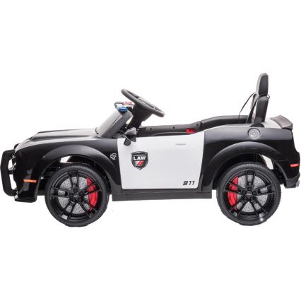 Elektrisches Kinderauto Dodge Challenger Polizei 50W/4500 mAh schwarz/weiß