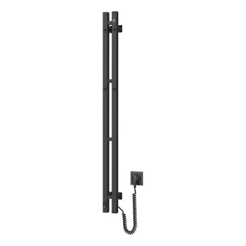 Elektro-Handtuchhalter mit Thermostat SILOUETTE 187W/230V 120,6 cm IP44 schwarz rechts eckig