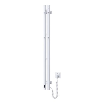 Elektro-Handtuchhalter mit Thermostat SILOUETTE 187W/230V 120,6 cm IP44 weiß rechts eckig