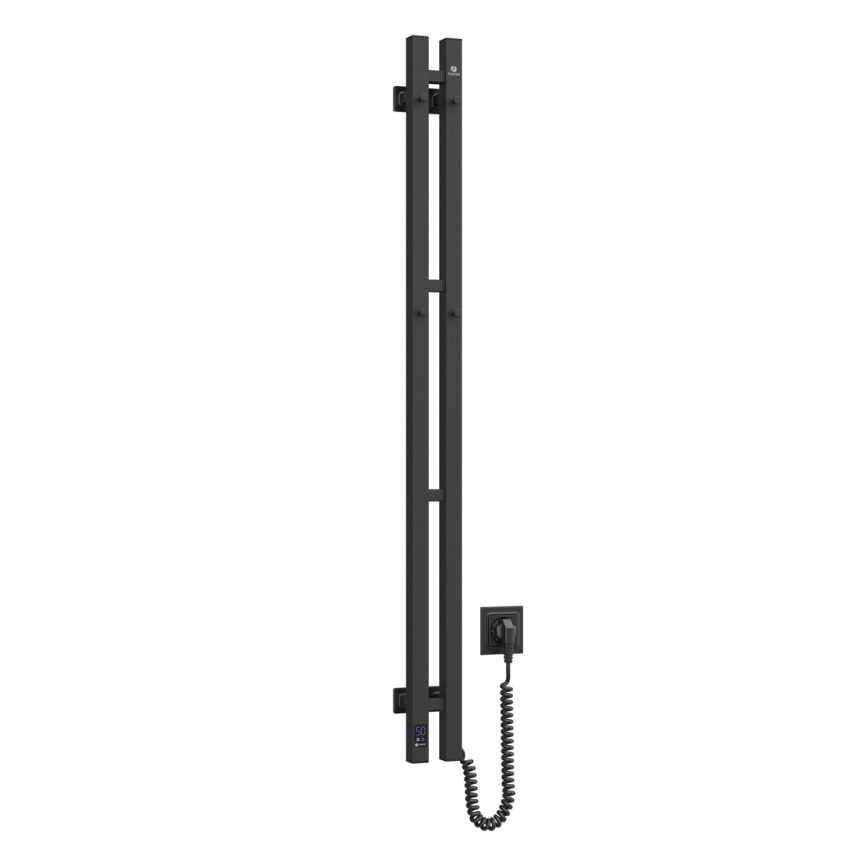 Elektro-Handtuchhalter mit Thermostat SILOUETTE 187W/230V 120,6 cm IP44 schwarz rechts eckig