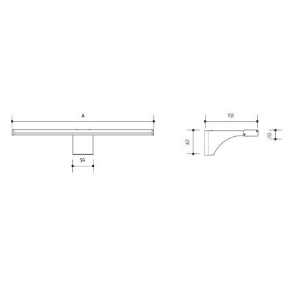 LED Badezimmerspiegelbeleuchtung ELESAR LED/8W/230V IP44 3000K